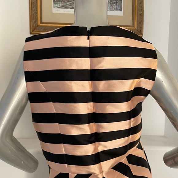 TOPSHOP Stripe Wrap Structured Mini Dress Size 10 - Picture 10 of 15